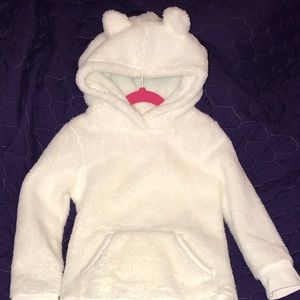 Cat & Jack Faux Fur White Sweater